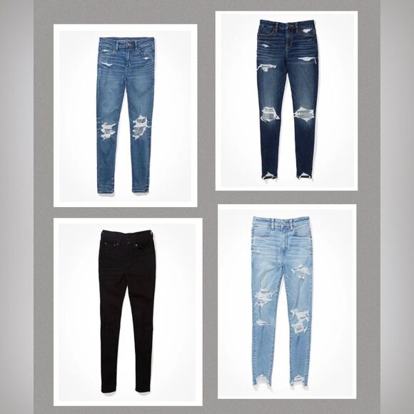 American Eagle Next Level High Waisted Jeggings Bundle Size 8 NWT - Picture 1 of 7